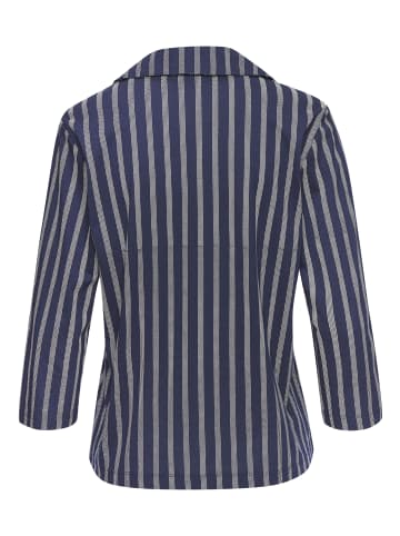 VIVANCE DREAMS Pyjamaoberteil in dunkelblau-gestreift