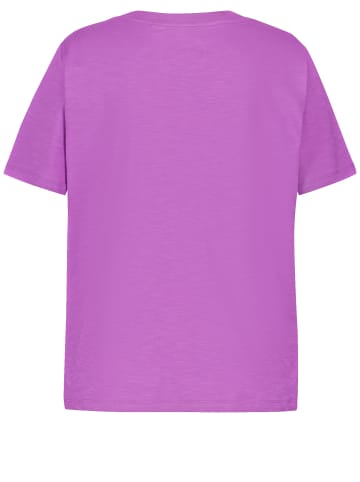 SAMOON T-Shirt Kurzarm Rundhals in Soft Plum