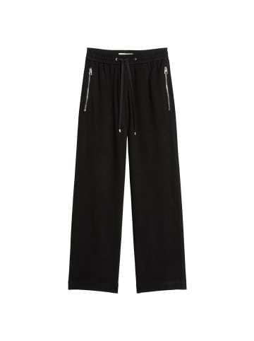 Marc O'Polo Twill-Jerseyhose wide in Schwarz