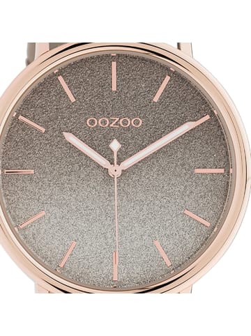 Oozoo Analog-Armbanduhr Oozoo Timepieces braun, taupe groß (ca. 42mm)