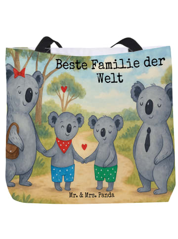 Mr. & Mrs. Panda Tote Bag Koala Familie zwei Design mit Spruch in Weiß