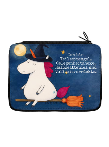 Mr. & Mrs. Panda Federmappe Einhorn Hexe Design mit Spruch in Weiß