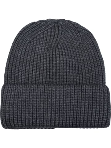 styleBREAKER Feinstrick Beanie Mütze mit Krempe in Anthrazit