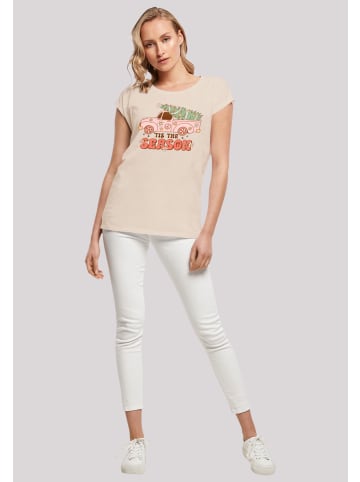 F4NT4STIC T-Shirt Tis The Season Weihnachten Drivin Home in Whitesand