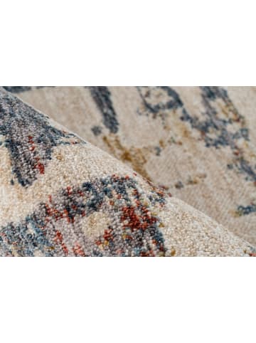Kayoom Kurzflor Teppich Jaka 325 in creme - multi - rechteckig