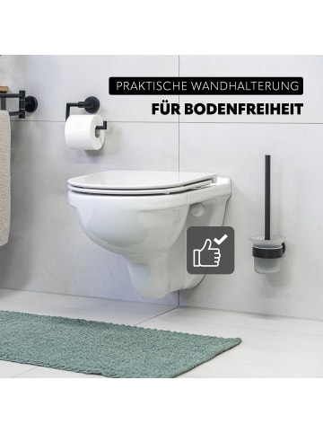 bremermann Bad-Serie PIAZZA BLACK - WC-Garnitur ca. 11,5 x 35 x 14,5 cm (B/H/T)