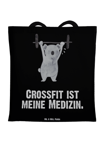 Mr. & Mrs. Panda Tragetasche Koala Crossfit mit Spruch in Schwarz