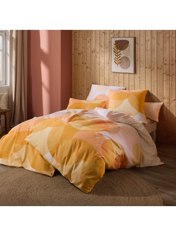 Erwin Müller Seersucker Bettwäsche in gelb-apricot