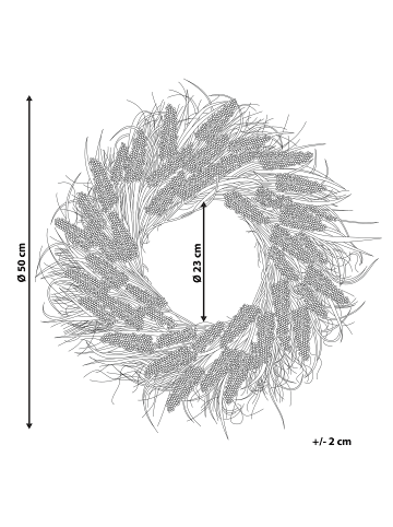 Beliani Kranz CANDELARIA in Bunt - (W) 50 x (H) 50 x (L) 7 cm