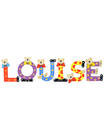 Playshoes Deko-Buchstaben "LOUISE" in bunt