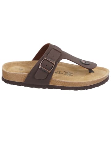 BIOSOFT Sandalen Toe Post in Braun