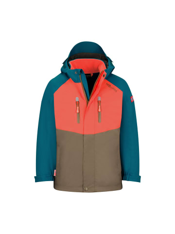 Trollkids 3 in 1 Jacke Bryggen in mocca brown