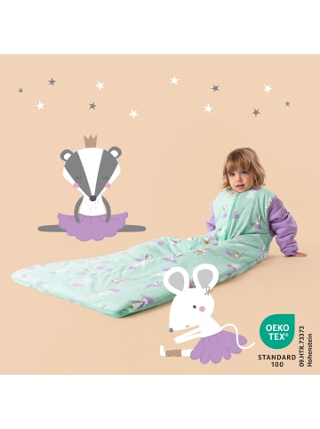 Schlummersack Babyschlafsack, 3.5 TOG in Mint-Lila