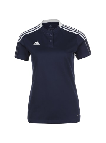 adidas Performance Poloshirt Tiro 21 in dunkelblau / weiß