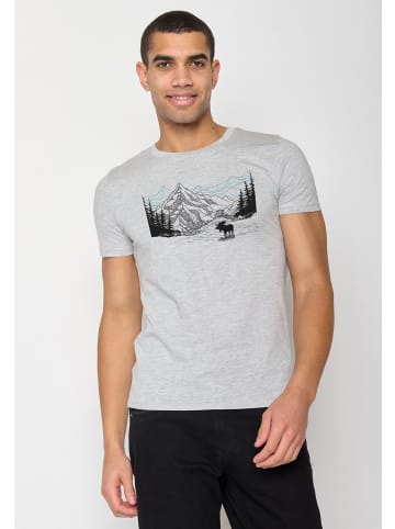 GreenBomb T-Shirt Nature Moose Mountain in Heidekraut Grau