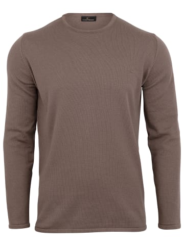 Clark Crown® Basic Crew Neck Strickpullover in braun