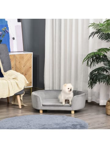 Pawhut Hundesofa Grau 86L x 55B x 33H cm