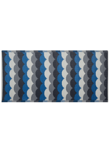 Beliani Outdoorteppich BELLARY in Bunt/Weiß/Schwarz - (W) 90 x (H) 0.5 x (L) 180 cm