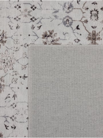 KADIMA DESIGN Kurzflor-Teppich VERNANTE waschbar Blütenranken Wohnzimmer Flur in Creme