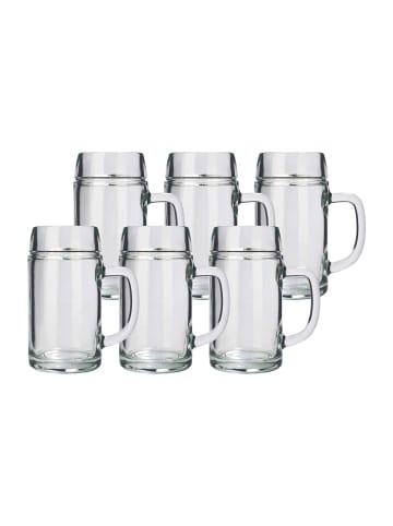6er Set Bierkrüge STYRIA in Transparent 500 ml