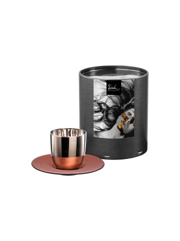 Eisch Espressotasse mit Untertasse Cosmo Collect 100 ml in Platin / Kupfer