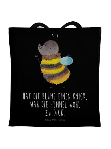 Mr. & Mrs. Panda Tragetasche Hummel flauschig mit Spruch in Schwarz