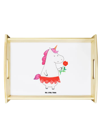 Mr. & Mrs. Panda Tablett Einhorn Dame ohne Spruch in Weiß