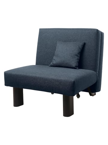 others FALTSESSEL Kalomira Bezug Flachgewebe Metall schwarz / blau