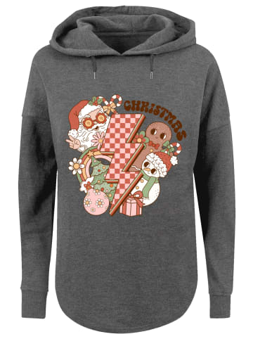 F4NT4STIC Oversized Hoodie Groovy Weihnachten Flash Cozy Vibes in charcoal