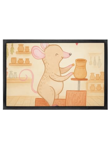 Mr. & Mrs. Panda Schuhabstreifer Maus Töpfern Design ohne Spruch in Weiß