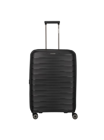 travelite mooby 4 Rollen Trolley M 66 cm mit Dehnfalte in schwarz