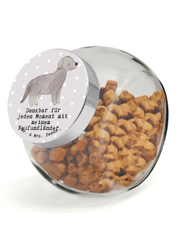 Mr. & Mrs. Panda Dose Neufundländer Moment mit Spruch in Grau Pastell