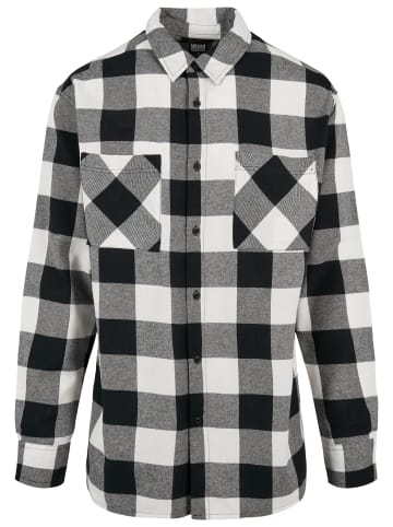 Urban Classics Urban Classics Herren Long Oversized Checked Shirt in black/white