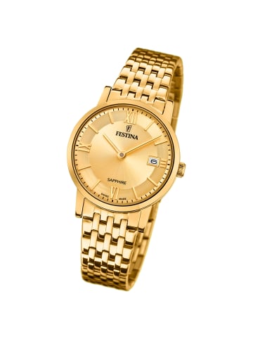Festina Analog-Armbanduhr Festina Swiss Made gold klein (ca. 29mm)