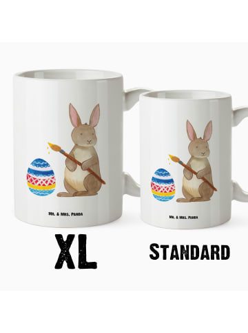 Mr. & Mrs. Panda Riesenkaffeetasse Hase Eier Malen ohne Spruch in Weiß