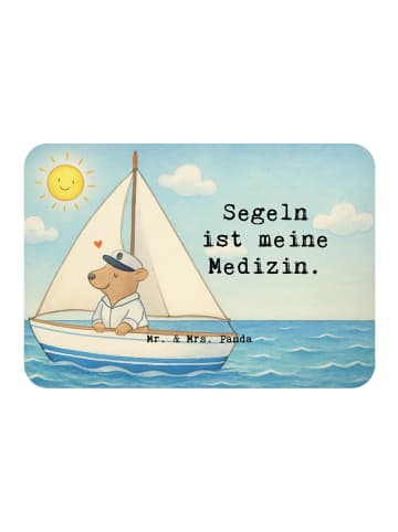 Mr. & Mrs. Panda Magnet Bär Segeln Design mit Spruch in Weiß