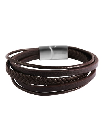 Adeliás Unisex Armband – Lederarmband aus Leder 22 cm in braun