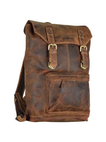 Greenburry Vintage Retro Rucksack Leder 42 cm braun