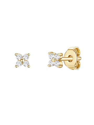 Glanzstücke München Ohrstecker Sterling Silber Zirkonia in gelbgold