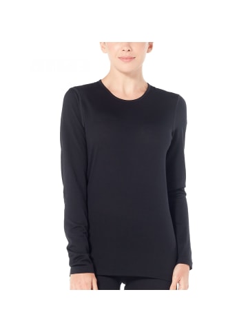 icebreaker Longsleeve 200 Oasis Crewe in Schwarz