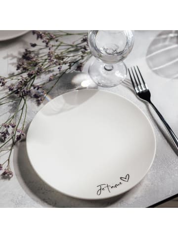 Villeroy & Boch Frühstücksteller Je t'aime Statement ø 21,2 cm weiß in weiß