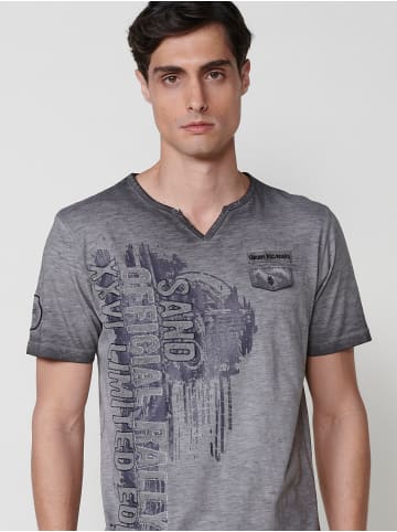 KOROSHI Kurzarm-t-shirt. in grau