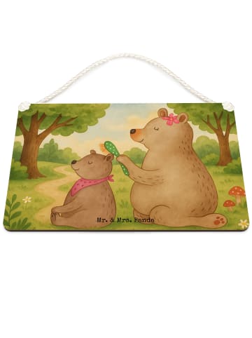 Mr. & Mrs. Panda holzbild Bär Kind Design ohne Spruch in Weiß