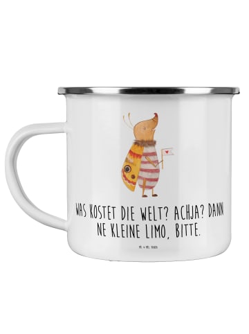 Mr. & Mrs. Panda wanderbecher Nachtfalter Fähnchen mit Spruch in Weiß