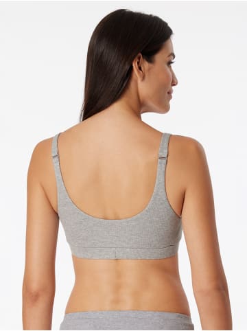 Schiesser Bustier Pure Rib in grau-mel.