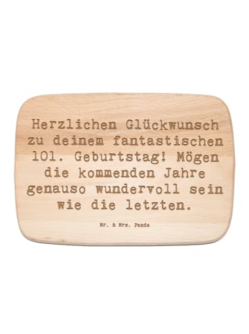 Mr. & Mrs. Panda Holzbrett Spruch 101. Geburtstag mit Spruch in Transparent