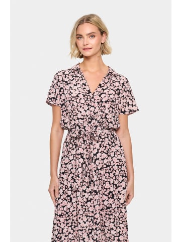 SAINT TROPEZ Kleid BlancaSZ Baggy fit in Black Mauveglow Flores