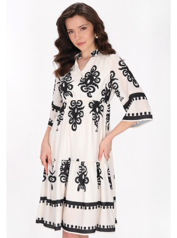 faina Women Dress in beige black