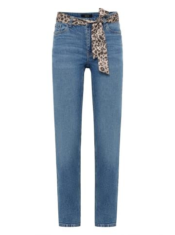 Zero Jeans mit Leo-Gürtel Style Orlando 28 Inch in Middle Blue Denim