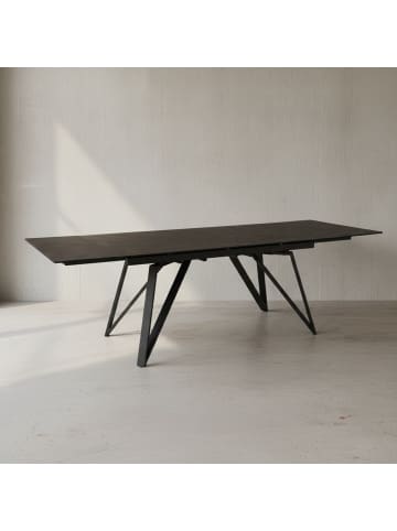 KADIMA DESIGN Esszimmertisch 180 - 260 cm Ausziehbar Keramik Glas , in Schwarz